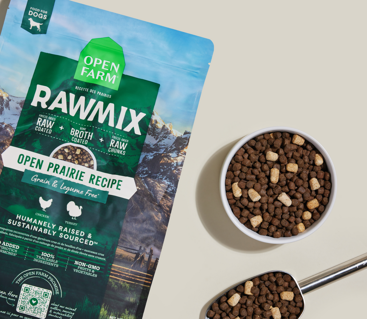 Grain-Free Chicken & Turkey Raw-Coated Dog Kibble – Open Prairie Recipe