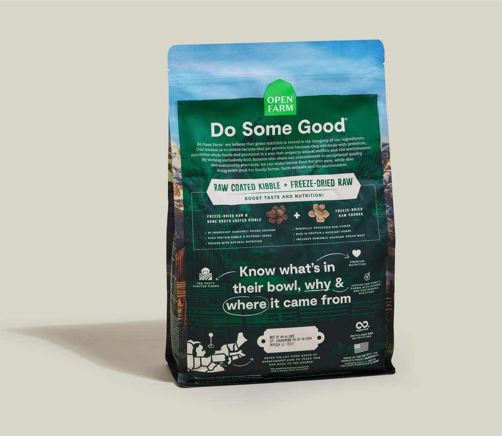 Grain-Free Chicken & Turkey Raw-Coated Dog Kibble – Open Prairie Recipe