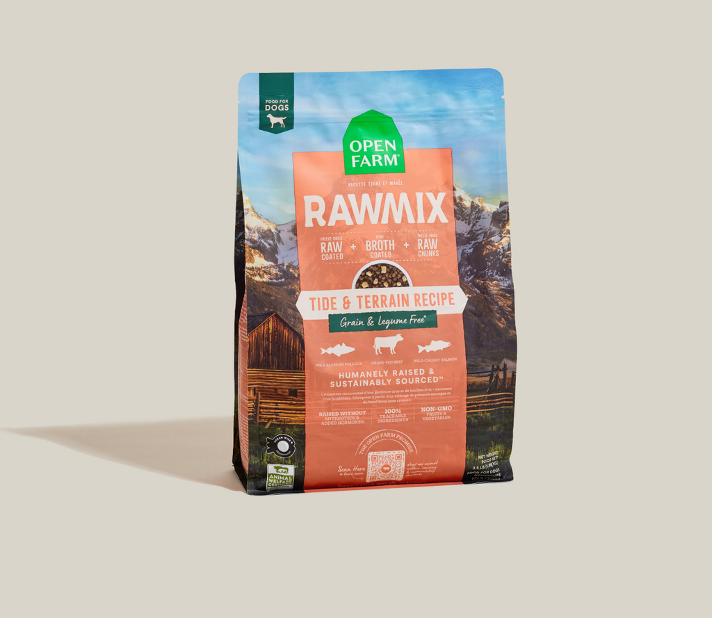 Pollock Salmon Beef Grain-Free RawMix Dog Kibble – Skin Coat Raw-Coated