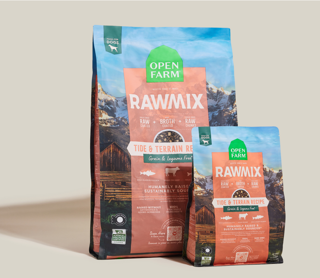 Pollock Salmon Beef Grain-Free RawMix Dog Kibble – Skin Coat Raw-Coated