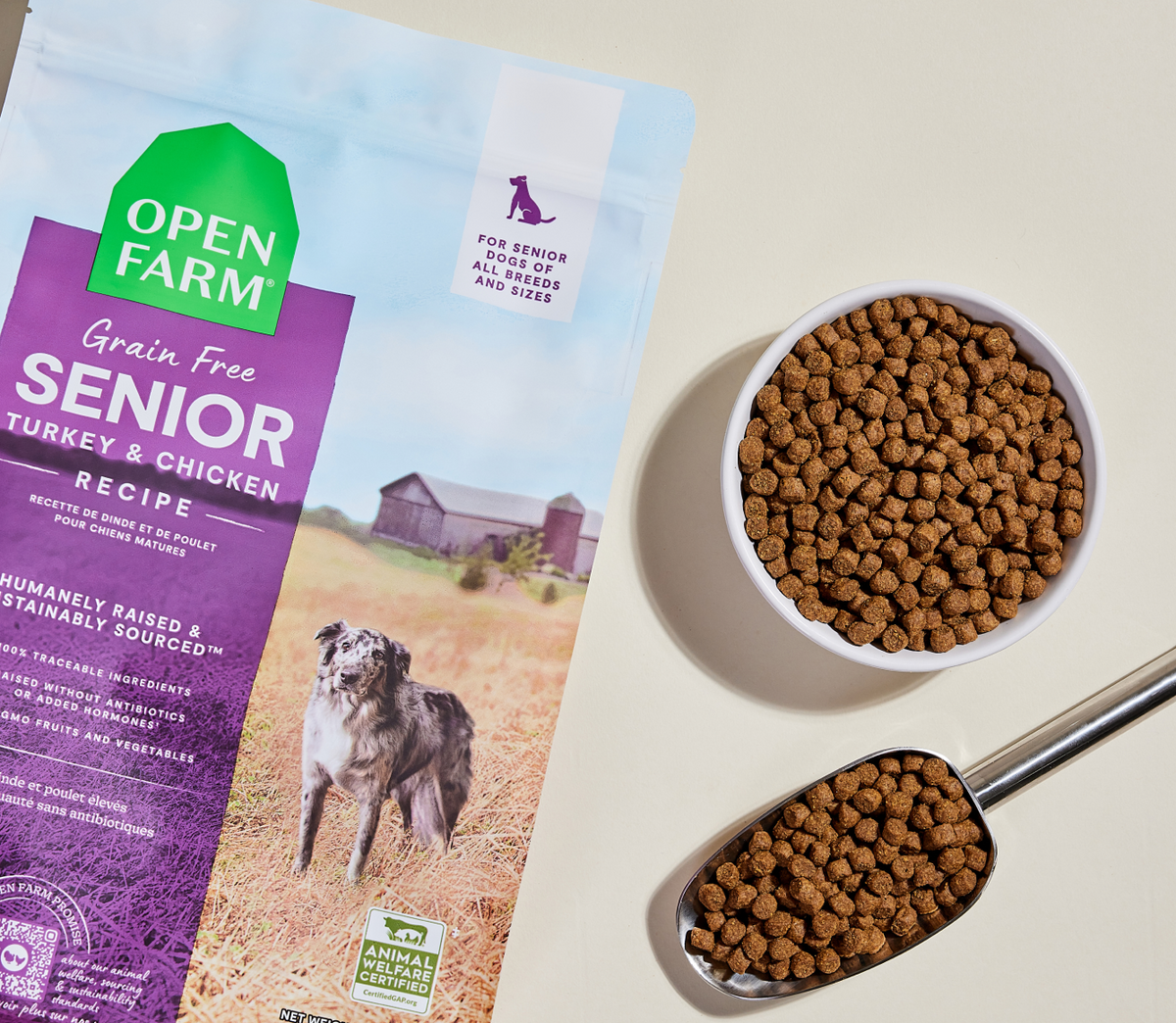 Grain-Free Senior Dog Kibble – Chicken, Turkey & Mussel Joint Support