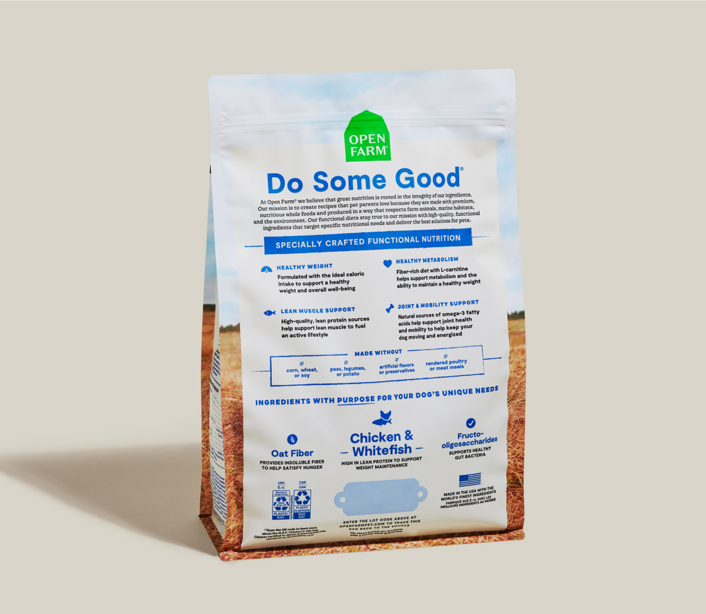 Vet-Formulated Chicken & Whitefish Dog Kibble – Healthy Weight, Low-Calorie