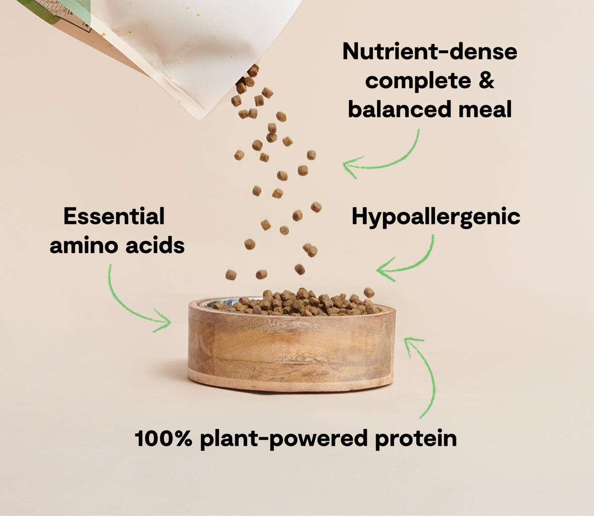 Plant-Based Ancient Grain Dog Kibble – Vegan, Non-GMO, Complete Nutrition