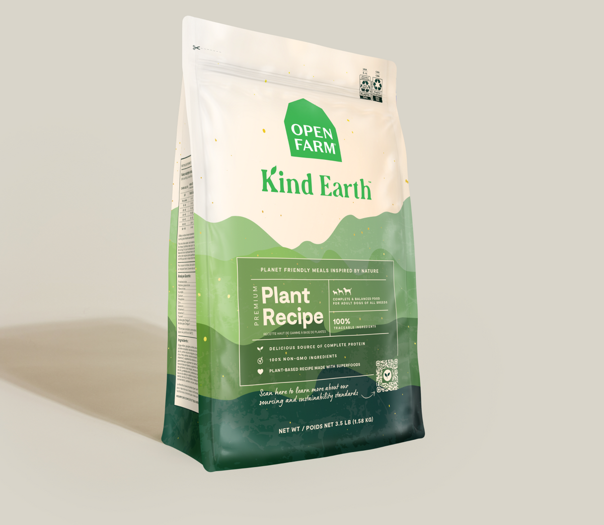 Plant-Based Ancient Grain Dog Kibble – Vegan, Non-GMO, Complete Nutrition