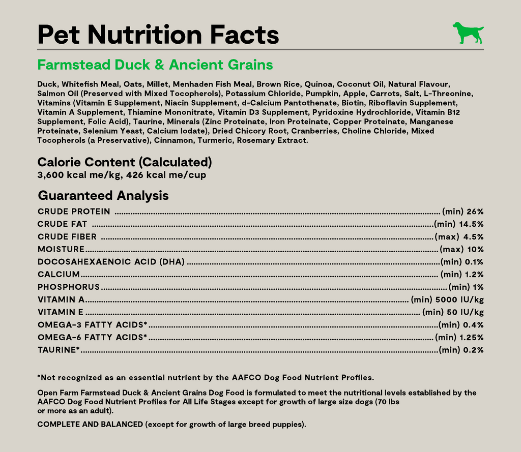 Duck & Ancient Grains Complete Dry Dog Food – Quinoa, Pumpkin & Coconut Oil