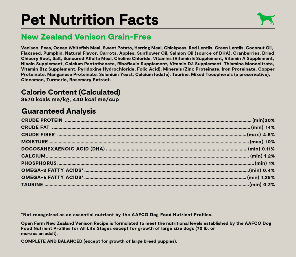 Novel-Protein Venison Dry Dog Kibble – Grain-Free New Zealand Recipe