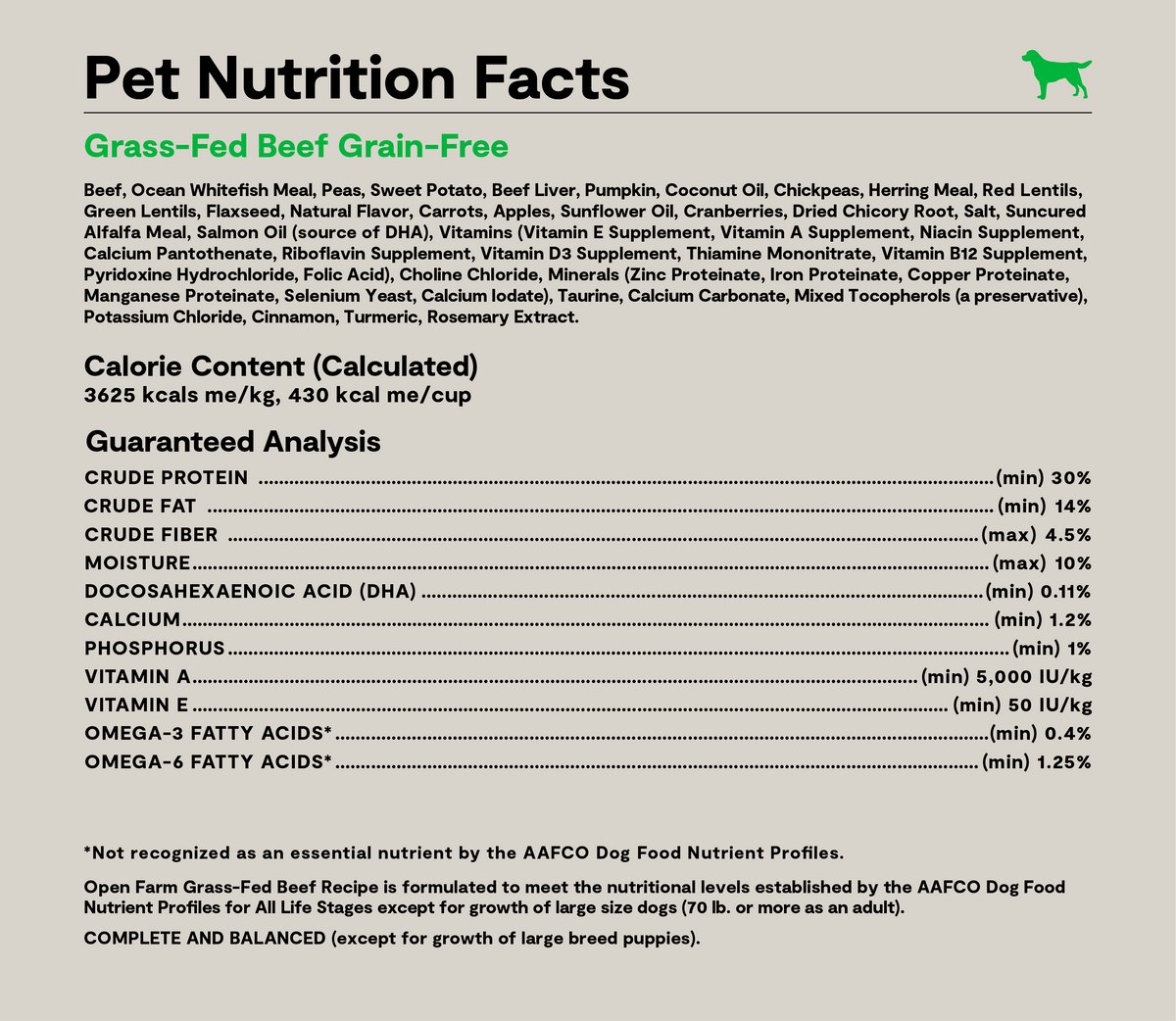 Grass-Fed Beef Dog Kibble – Grain-Free, Pumpkin & Sweet Potato, Traceable
