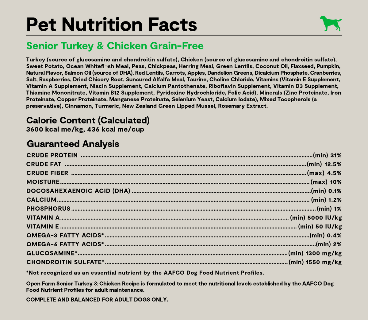 Grain-Free Senior Dog Kibble – Chicken, Turkey & Mussel Joint Support