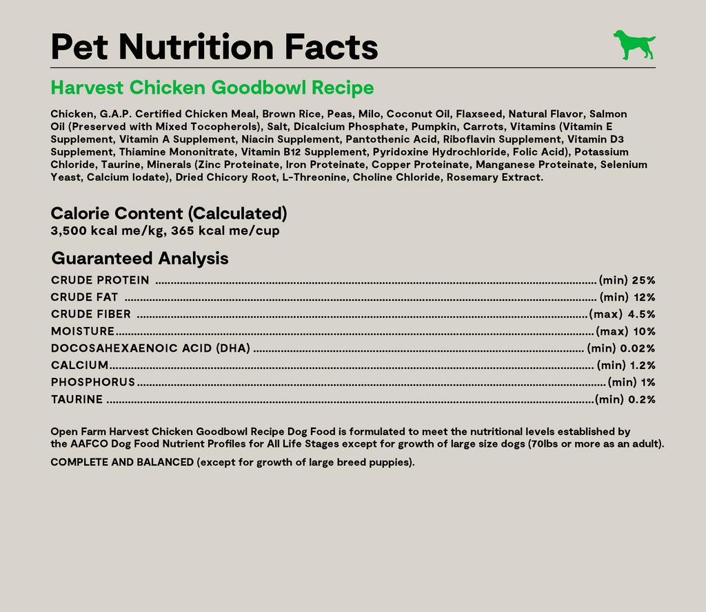 Oven-Baked Chicken & Brown Rice Dog Kibble - Complete Everyday Dry Food