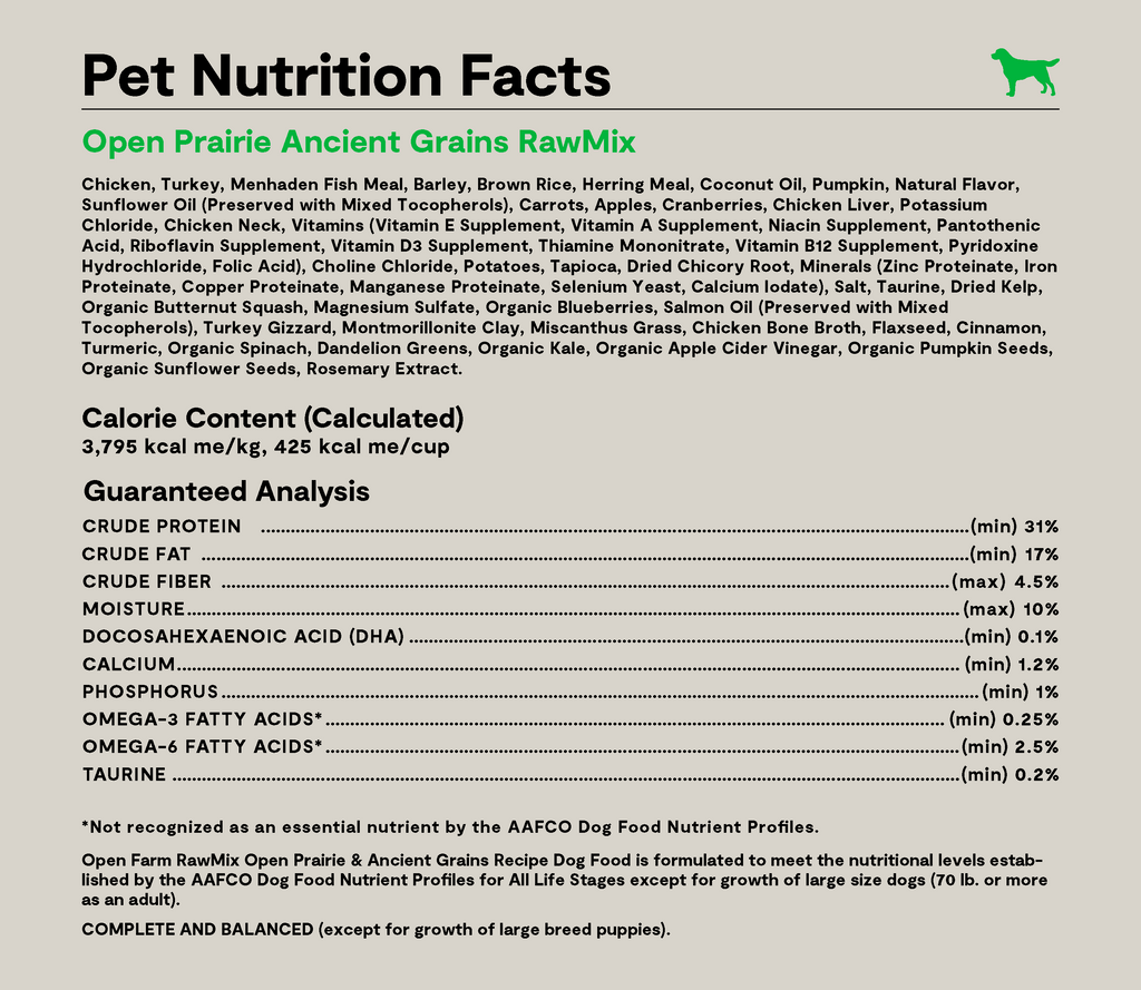 Chicken & Turkey Ancient-Grain RawMix Dog Kibble – Freeze-Dried Coated