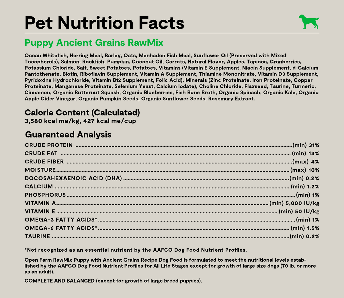 Fish & Ancient-Grain Puppy RawMix Kibble – DHA Freeze-Dried Poultry-Free