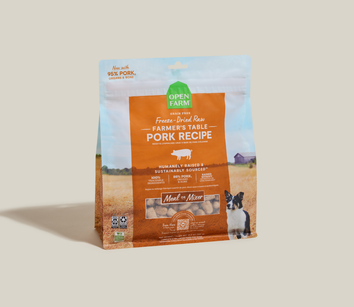 Single-Protein Pork Freeze-Dried Raw Morsels – Grain-Free Dog Food