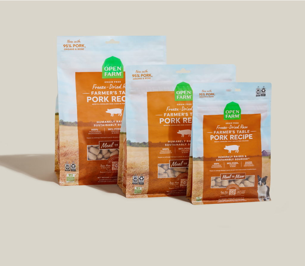 Single-Protein Pork Freeze-Dried Raw Morsels – Grain-Free Dog Food