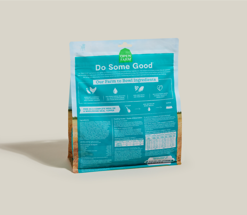 Freeze-Dried Raw Chicken & Salmon Puppy Morsels - 95% Meat, Organ & Bone