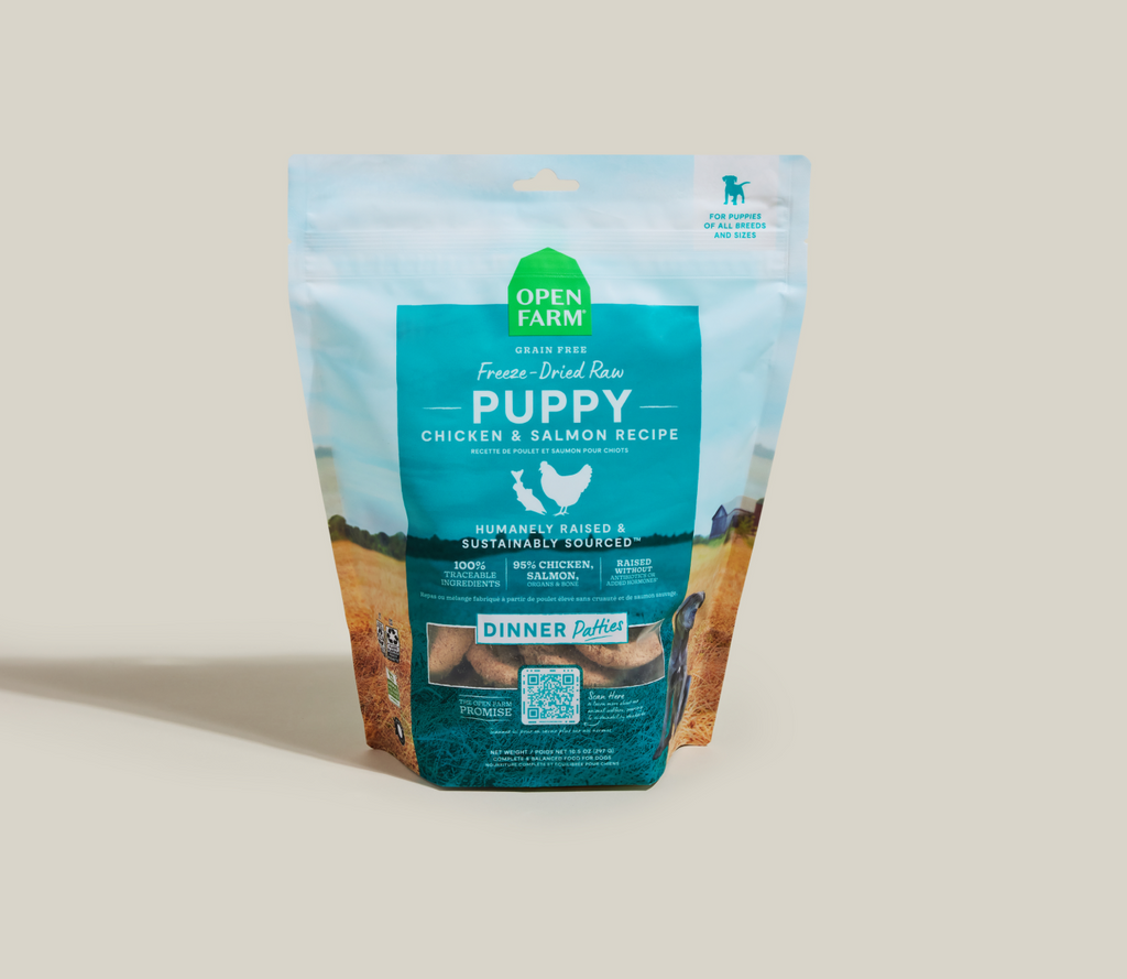 Chicken & Salmon Freeze-Dried Raw Dinner Patties – Puppy Food, Grain-Free