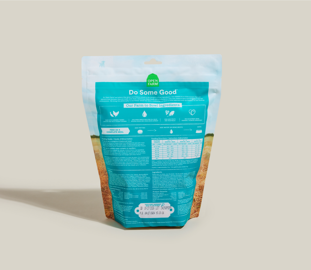 Chicken & Salmon Freeze-Dried Raw Dinner Patties – Puppy Food, Grain-Free