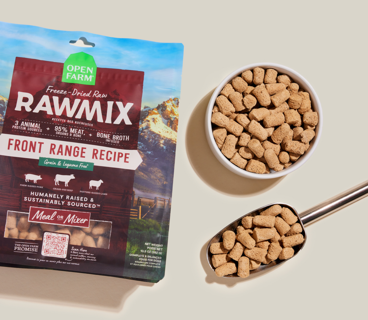 Front Range Multi-Meat Freeze-Dried Raw Morsels – Beef, Pork & Lamb Dog Food