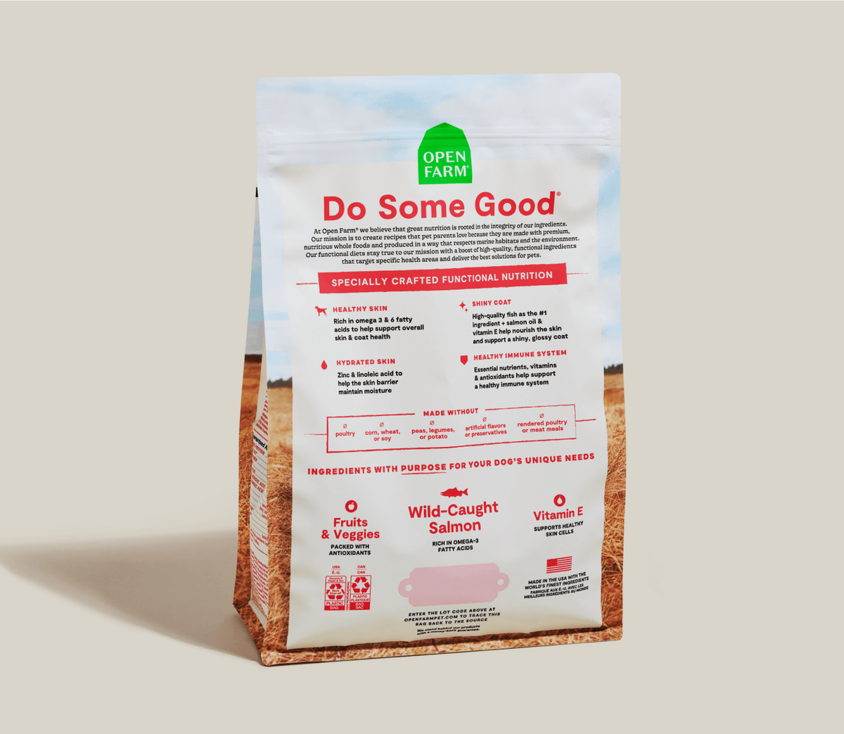 Salmon & Oatmeal Dry Dog Food for Skin & Coat – Omega-3 Rich Kibble