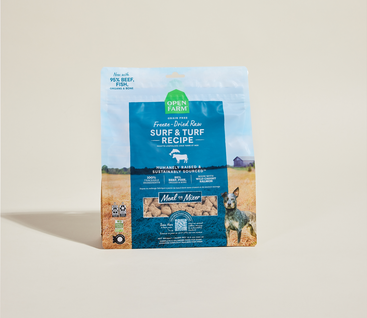 Surf & Turf Freeze-Dried Raw Morsels – Salmon & Beef Grain-Free Dog Food