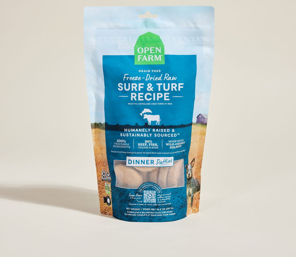 95% Salmon & Beef Ocean Wise Freeze-Dried Raw Dog Food Dinner Patties