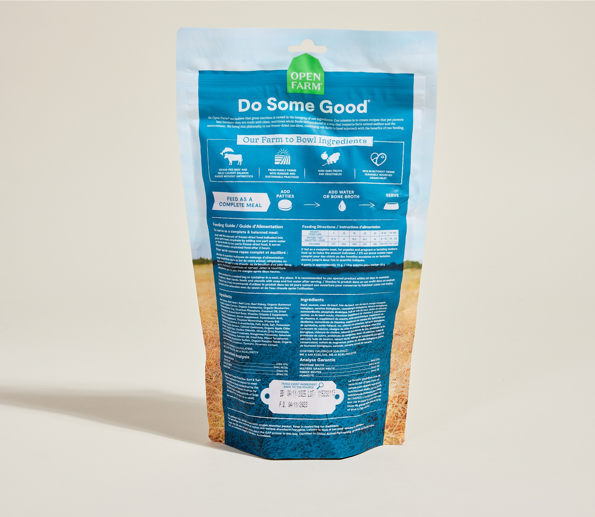 95% Salmon & Beef Ocean Wise Freeze-Dried Raw Dog Food Dinner Patties