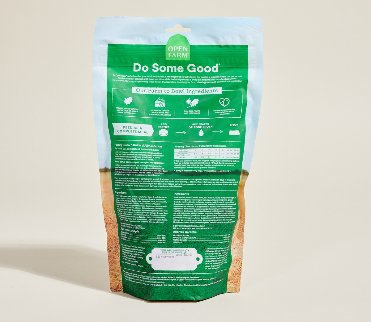 Single-Protein Turkey Freeze-Dried Raw Dinner Patties – Grain-Free Dog Food