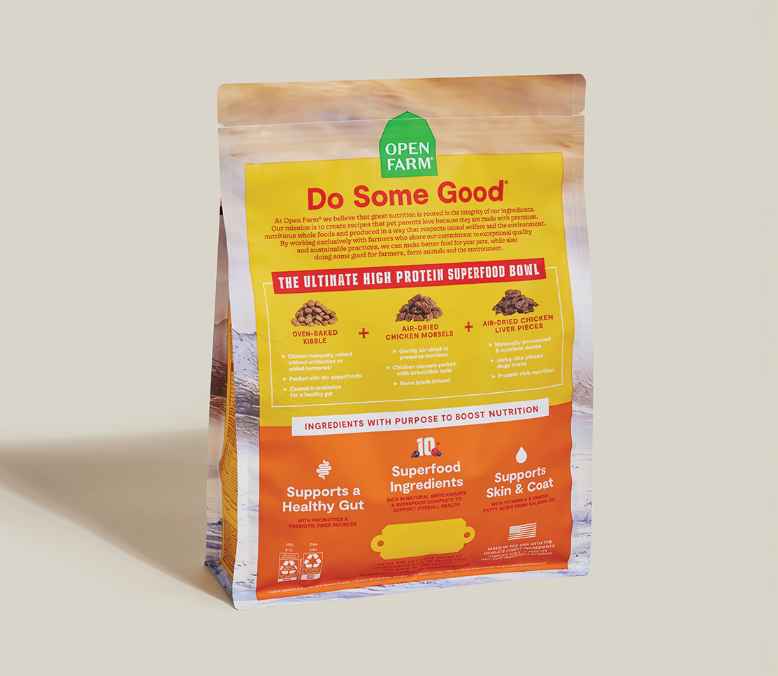 High-Protein Chicken & Superfood Kibble – Probiotic-Coated Dry Dog Food