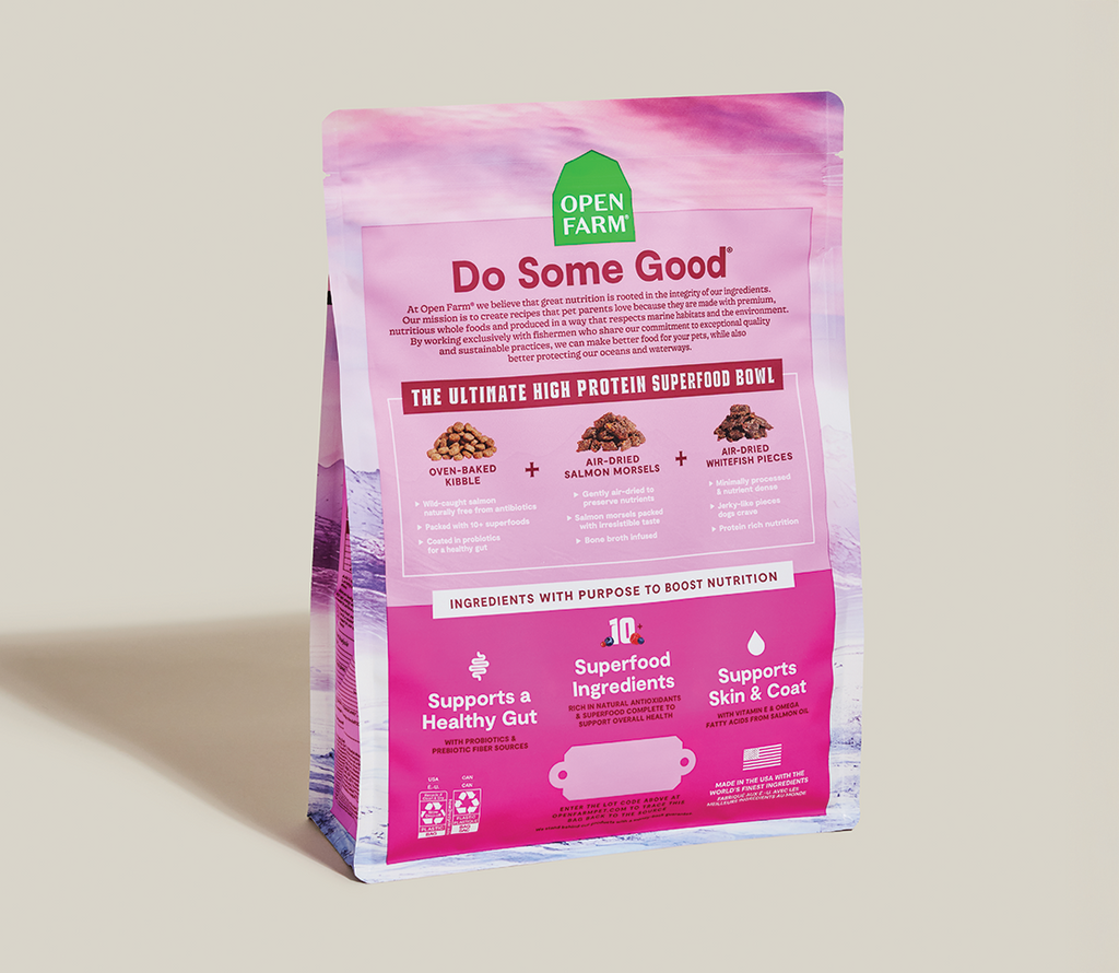 Salmon & Superfood High-Protein Dry Dog Food – Probiotic Kibble Blend