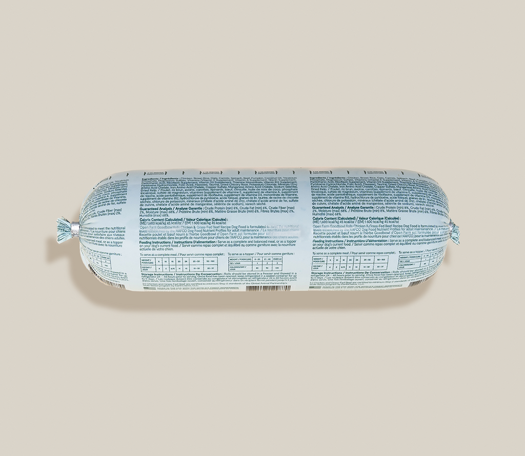 Slice-and-Serve Chicken & Grass-Fed Beef Frozen Fresh Dog Food Roll