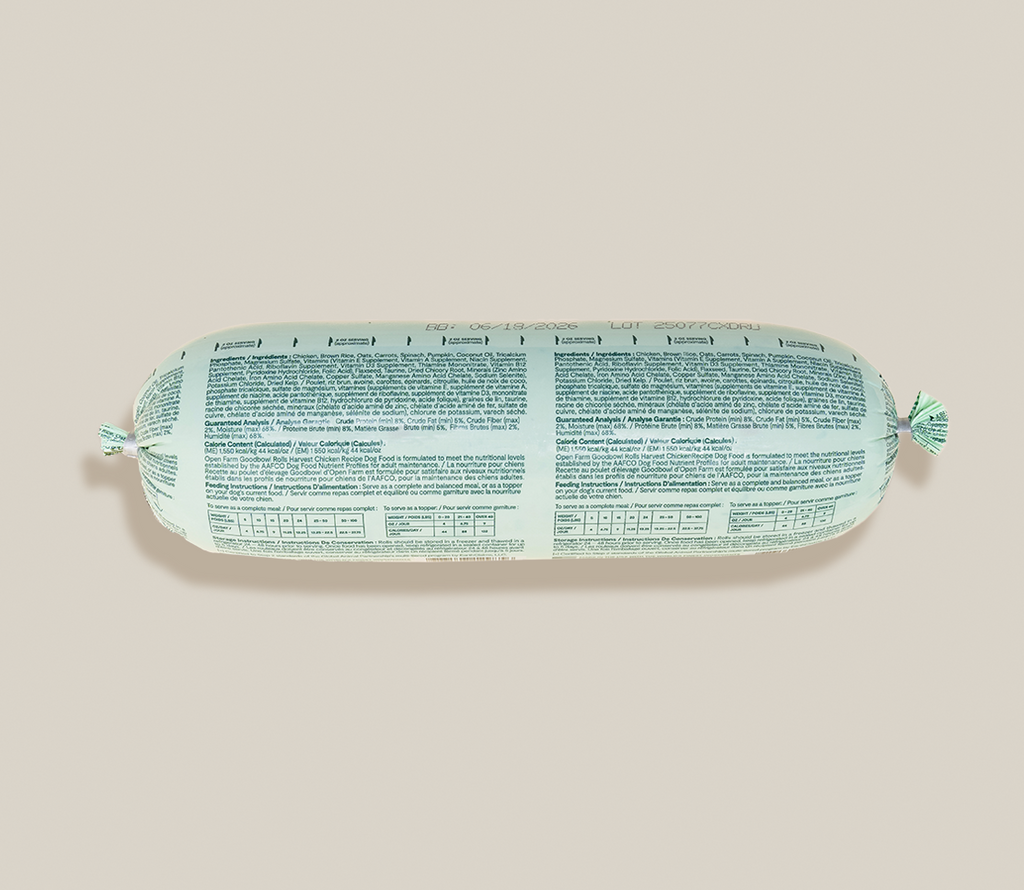 Freshly Crafted Chicken Roll – Gently Cooked Frozen Dog Food, Slice & Serve
