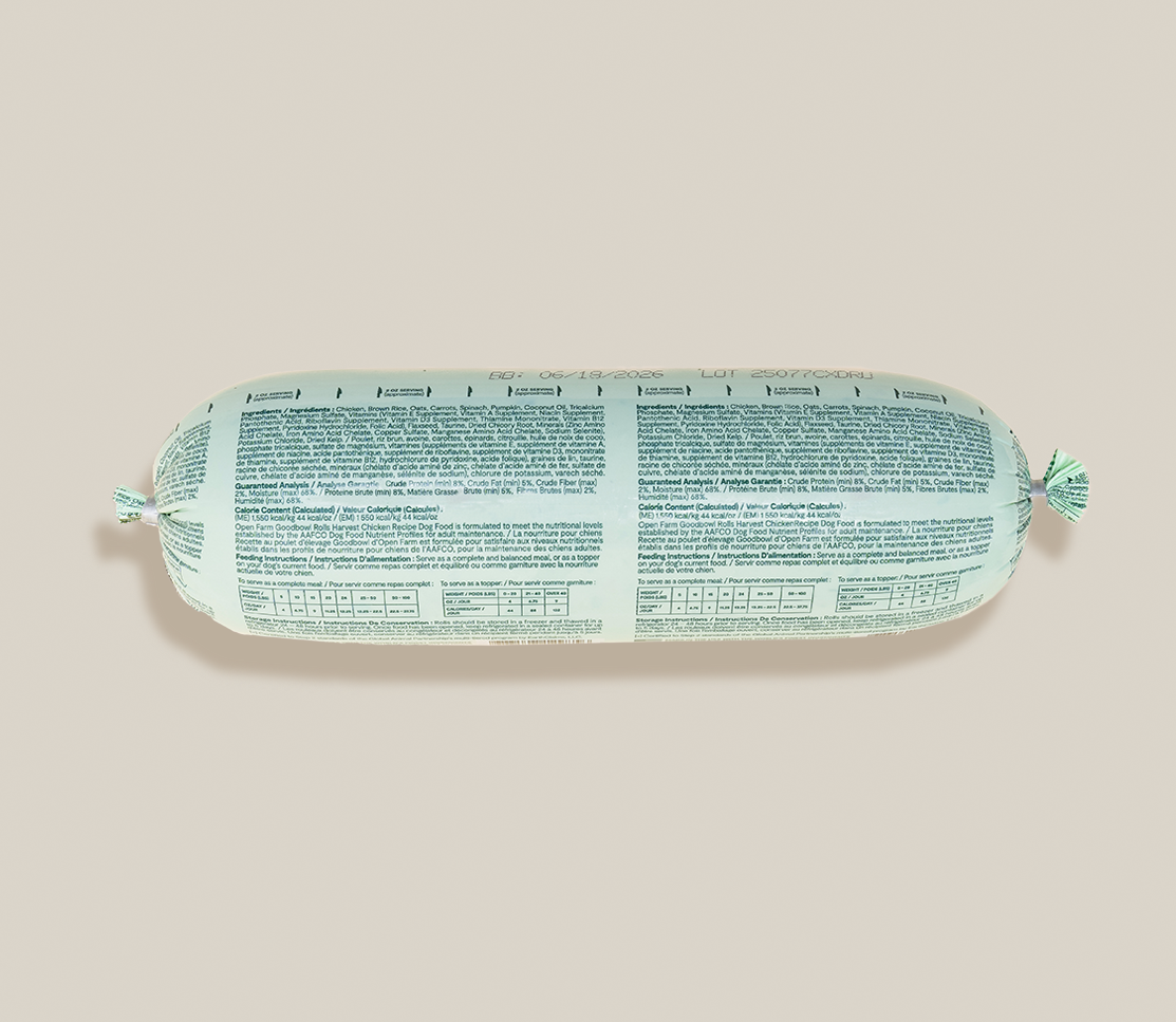 Freshly Crafted Chicken Roll – Gently Cooked Frozen Dog Food, Slice & Serve