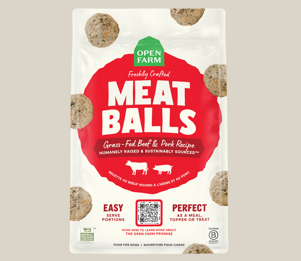 Grass-Fed Beef & Pork Gently Cooked Meatballs – Frozen Dog Food, Human-Grade