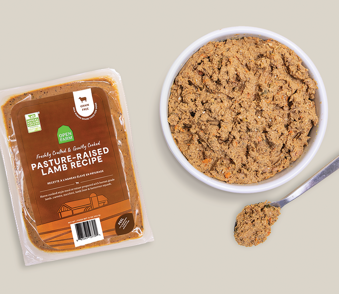 Pasture-Raised Lamb Gently Cooked Frozen Dog Food - Human-Grade Fresh Recipe