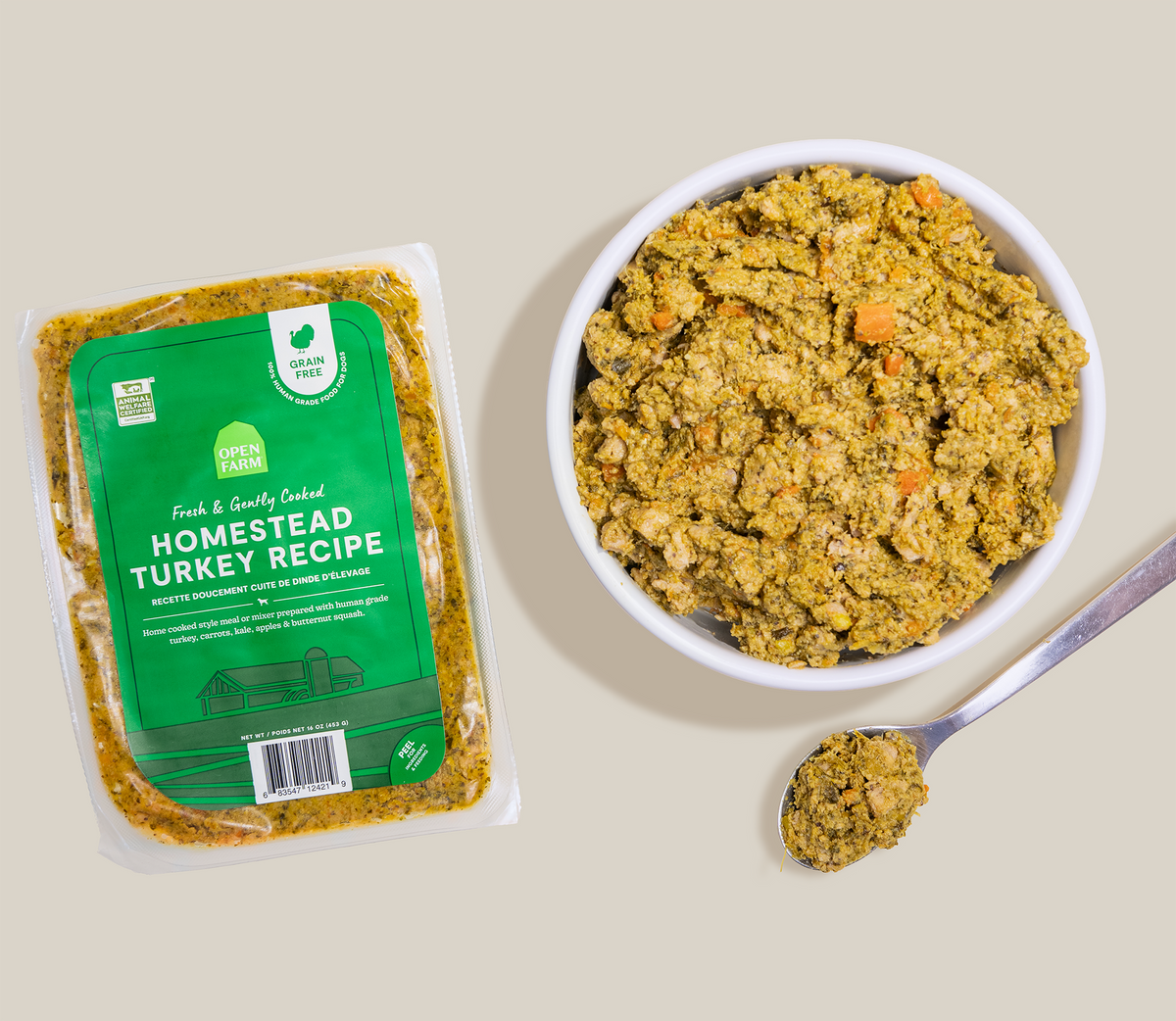 Grain-Free Turkey Gently Cooked Frozen Dog Food - Human-Grade Fresh Recipe