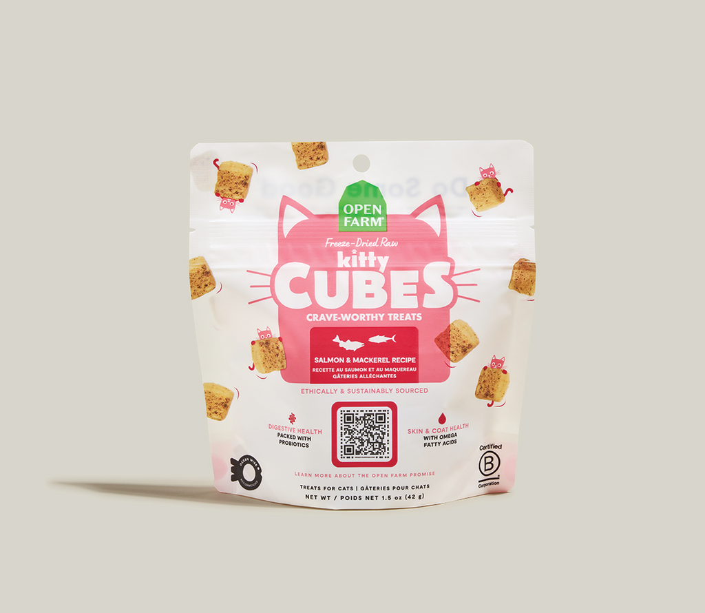 Wild Salmon & Mackerel Freeze-Dried Kitty Cubes – Raw Cat Treats