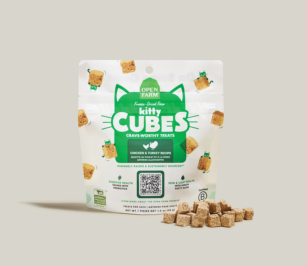 Freeze-Dried Chicken & Turkey Kitty Cubes – Grain-Free Raw Cat Treats