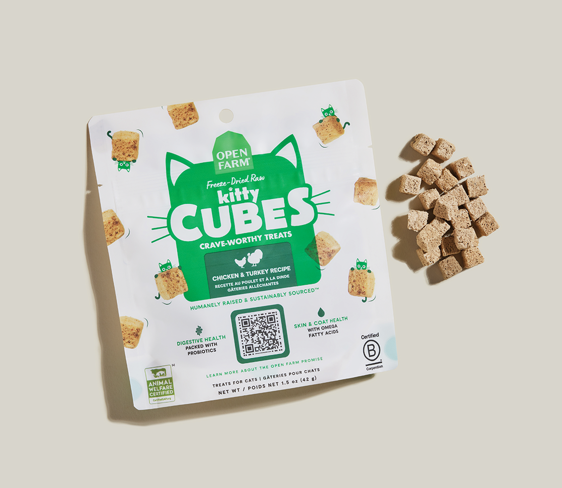 Freeze-Dried Chicken & Turkey Kitty Cubes – Grain-Free Raw Cat Treats