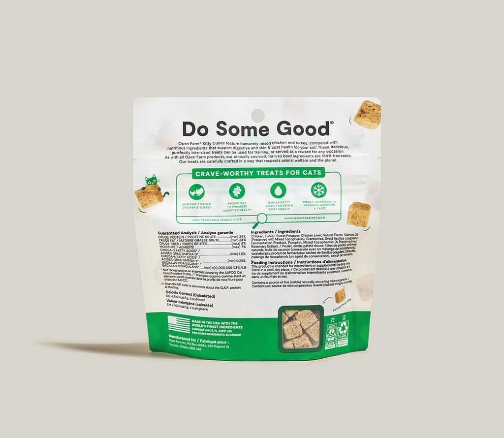 Freeze-Dried Chicken & Turkey Kitty Cubes – Grain-Free Raw Cat Treats
