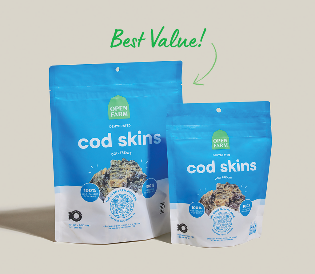 Dehydrated Wild-Caught Cod Skin Dog Chews – Single-Ingredient Crunchy