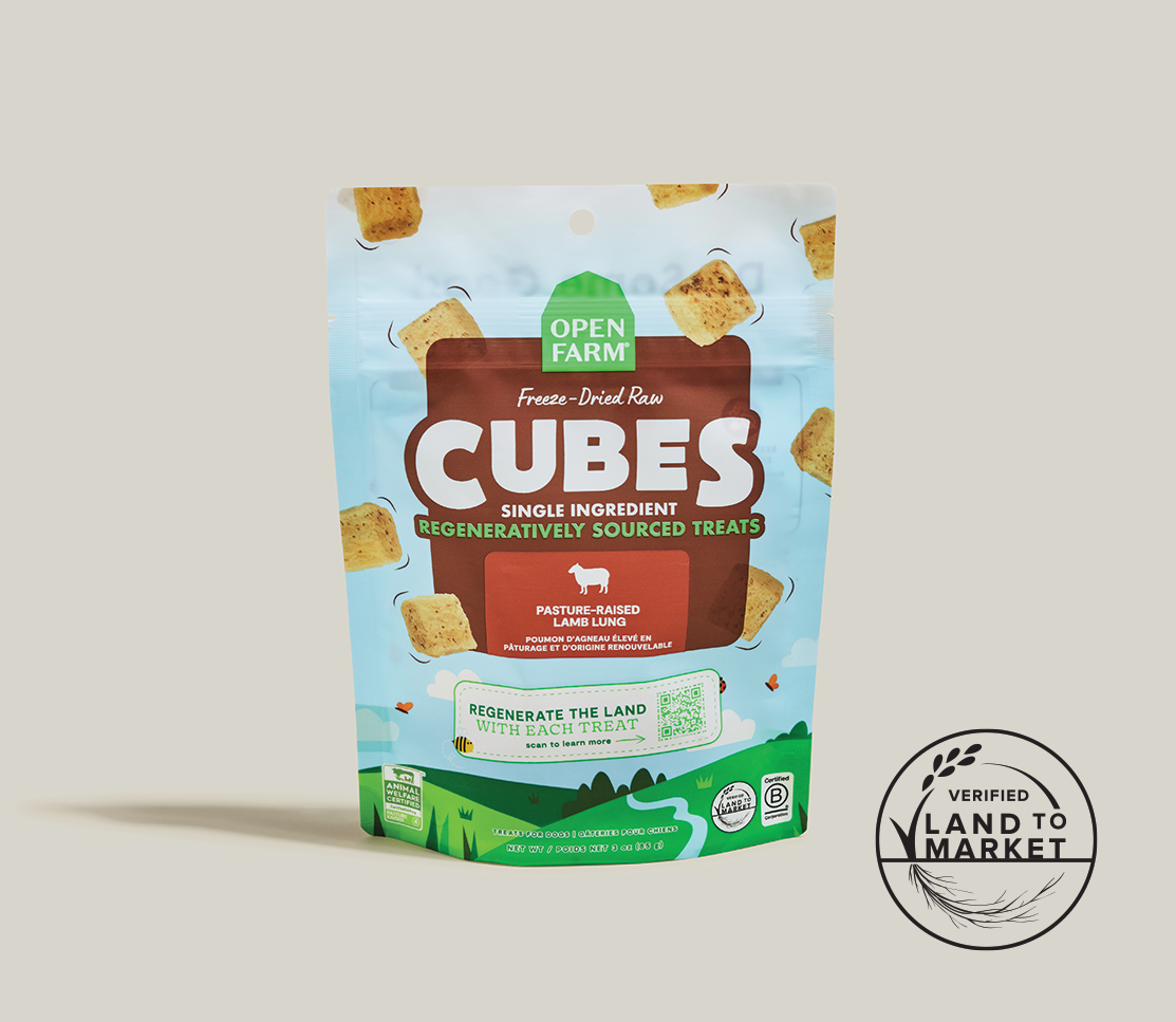 Regenerative Grassland Lamb Lung Freeze-Dried Raw Dog Treat Cubes