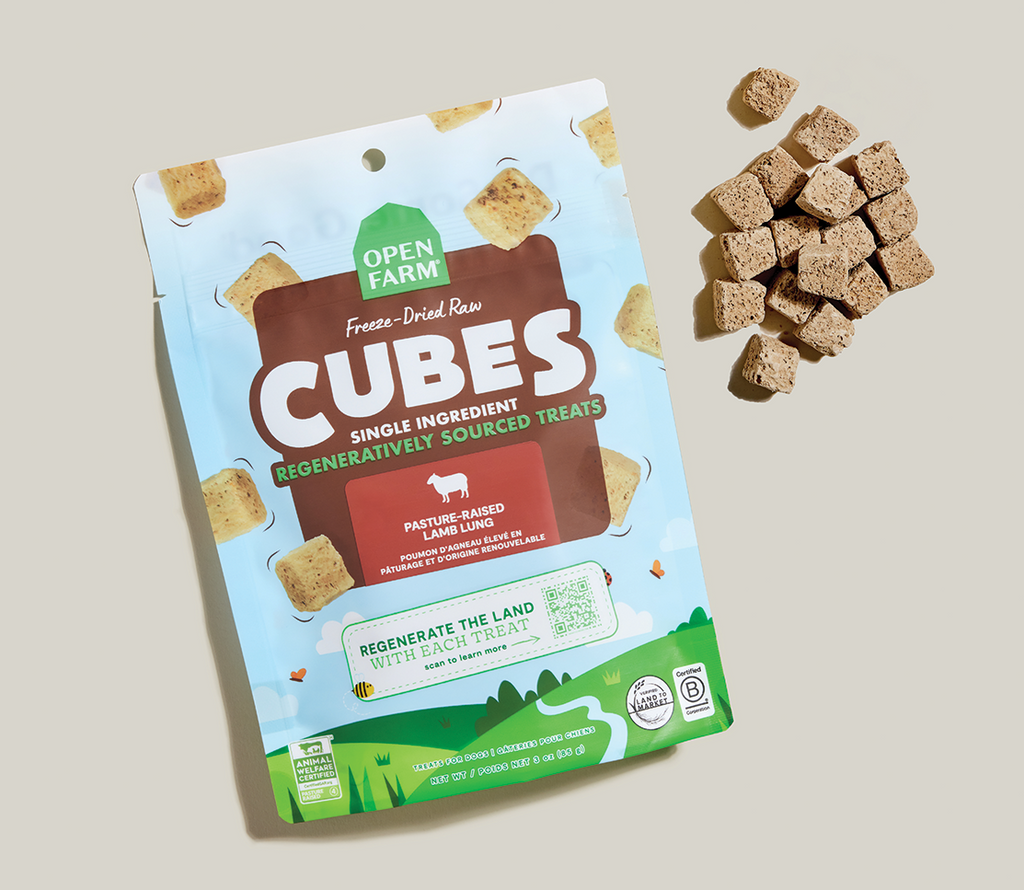 Regenerative Grassland Lamb Lung Freeze-Dried Raw Dog Treat Cubes