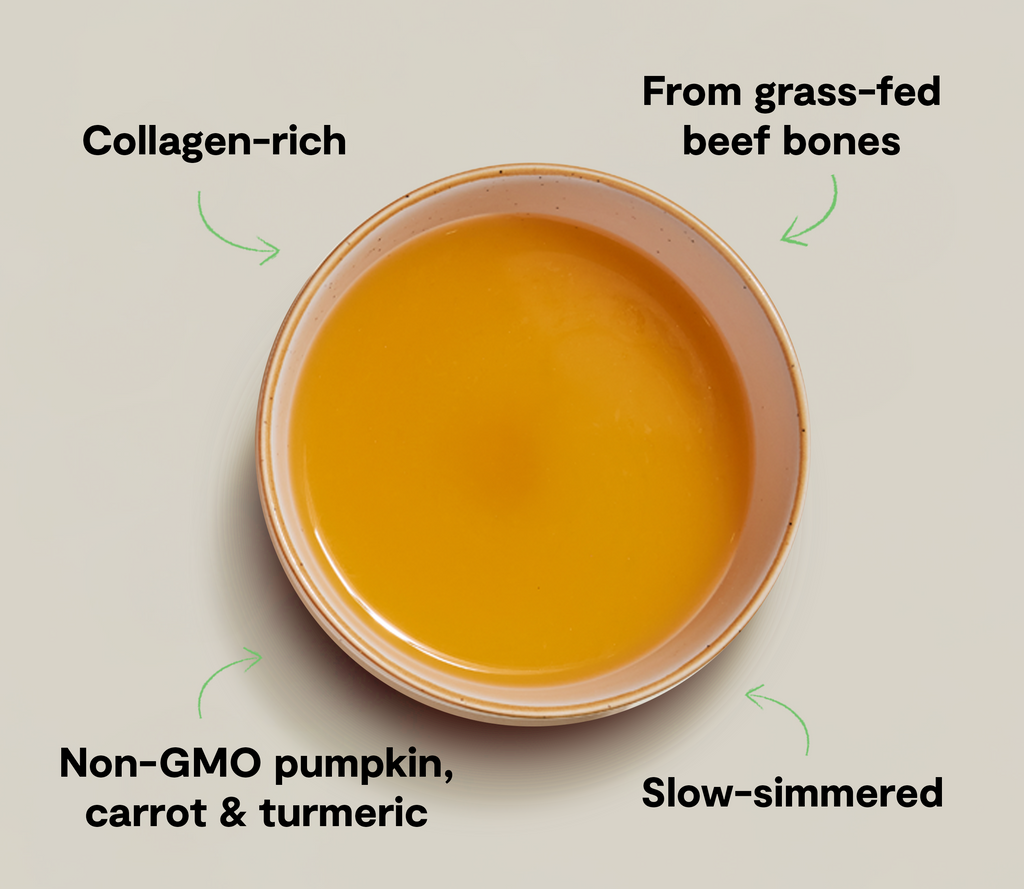 Grass-Fed Beef Bone Broth Dog Food Topper – Hydrating Collagen Boost