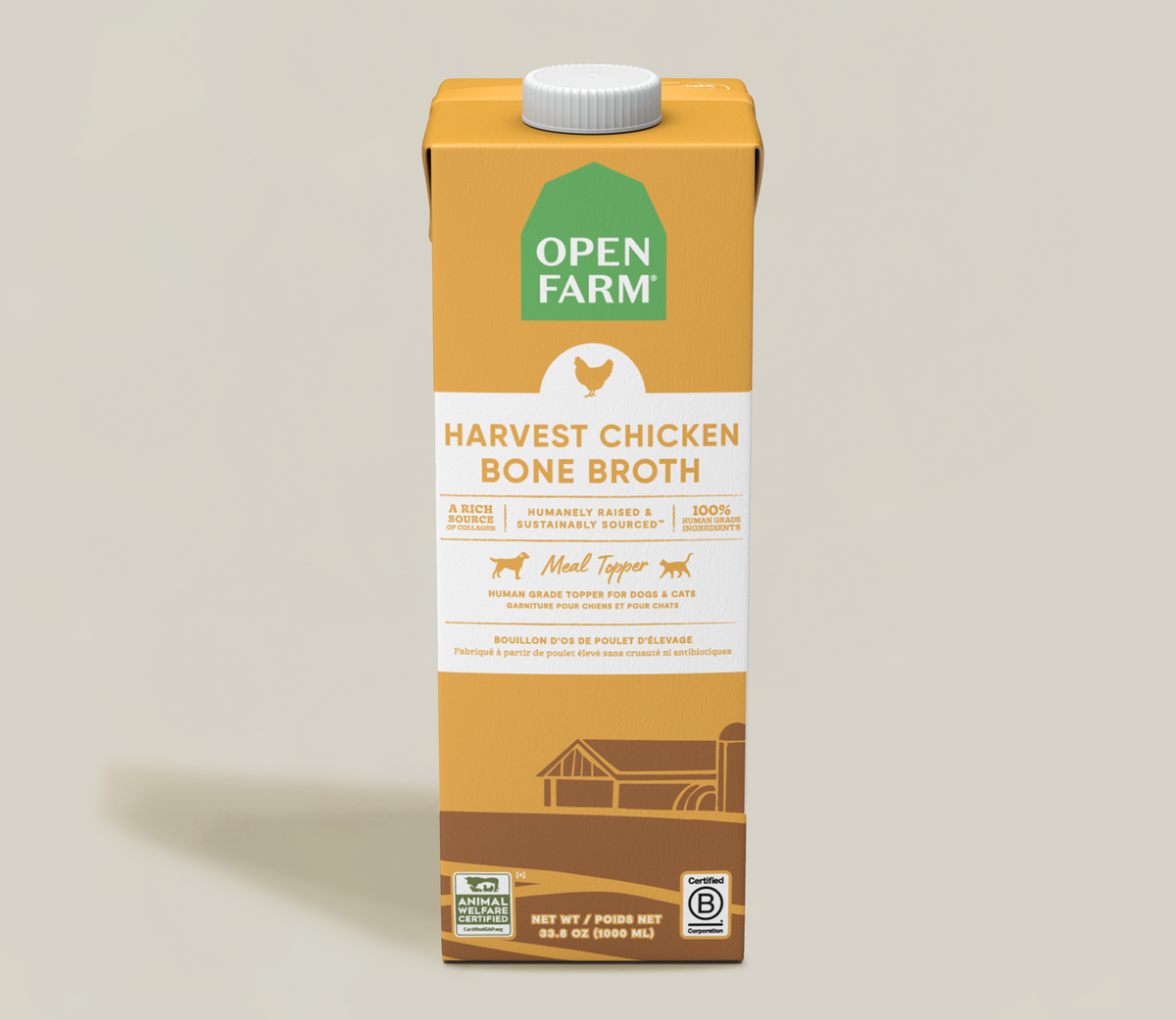 Chicken Bone Broth Food Topper for Cats - Collagen-Rich Hydration Boost