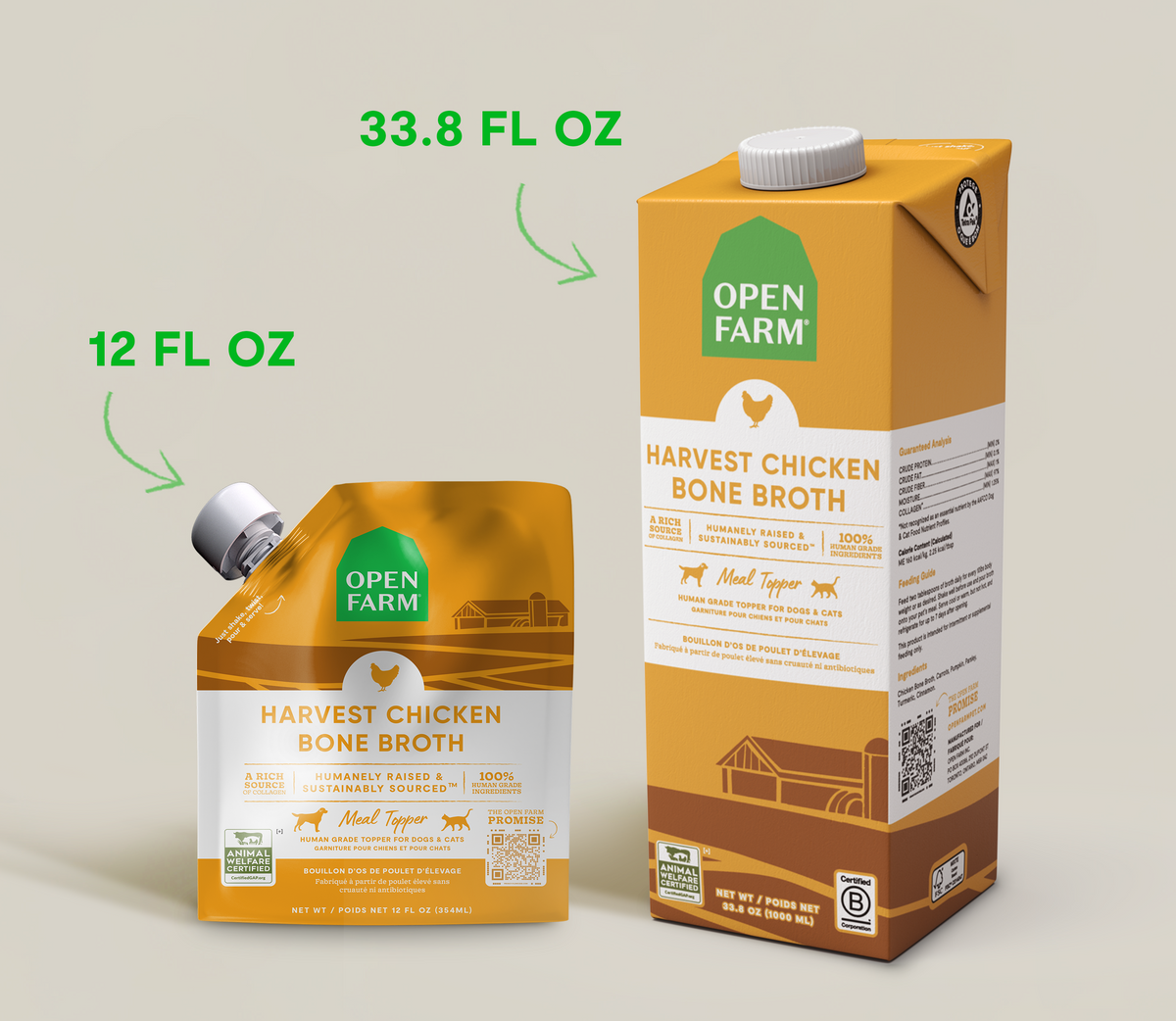 Chicken Bone Broth Food Topper for Cats - Collagen-Rich Hydration Boost
