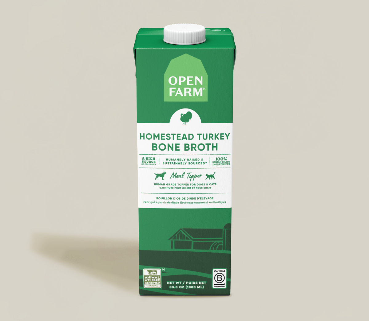 Turkey Bone Broth Food Topper for Cats - Collagen-Rich Hydration Boost