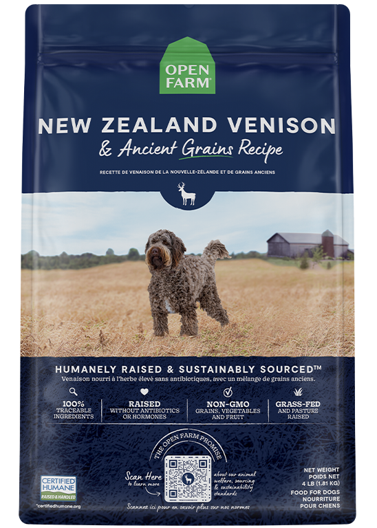New Zealand Venison & Ancient Grains Dry Dog Food - Hypoallergenic Kibble