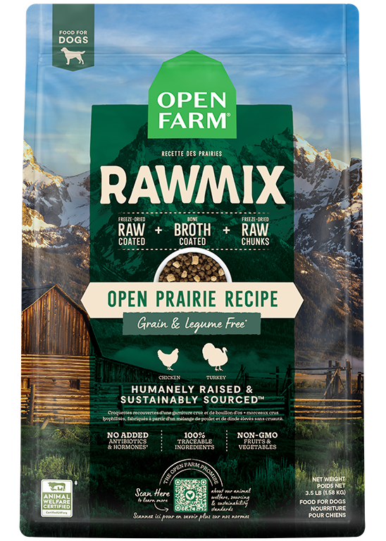 Grain-Free Chicken & Turkey Raw-Coated Dog Kibble – Open Prairie Recipe