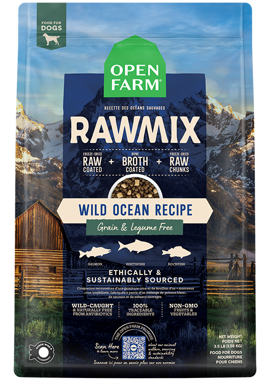 Grain-Free Wild Whitefish, Salmon & Rockfish Raw-Coated Dog Kibble