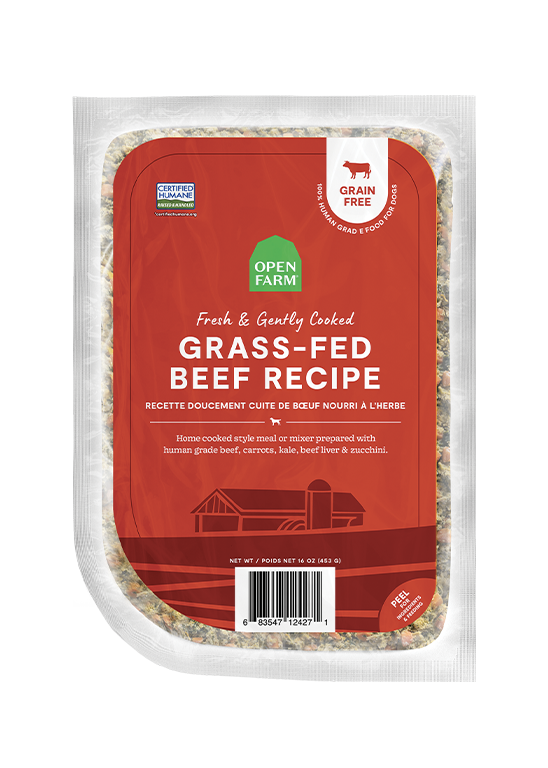 Grass-Fed Beef Gently Cooked Frozen Dog Food – Human-Grade Recipe