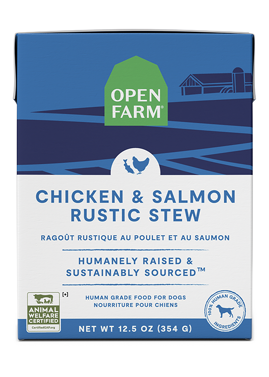 Human-Grade Chicken & Salmon Wet Dog Stew – Grain-Free Rustic Recipe